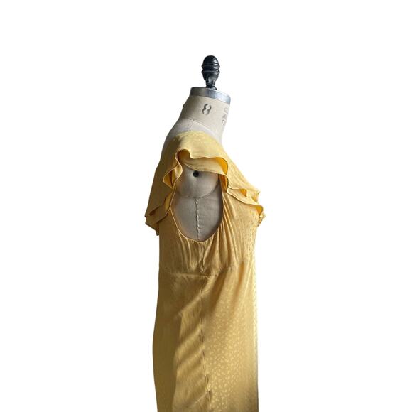 NWT Hatch Emily Dress in Canary Yellow Maxi Ruffle Sleeveless- Size 3/ Large - Picture 6 of 9
